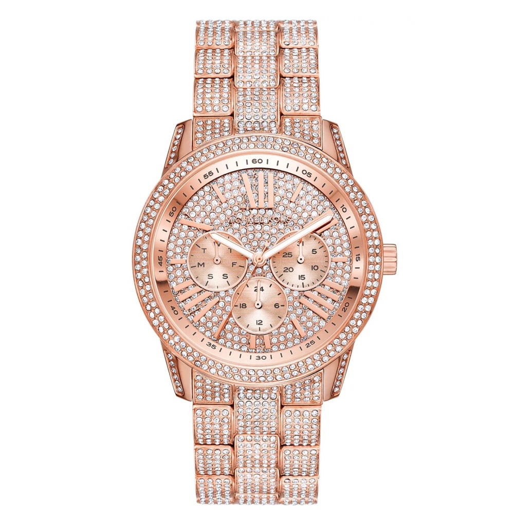 Michael kors Bradshaw Multifunction Rose Gold-Tone Stainless Steel Watch - Picture 1 of 3